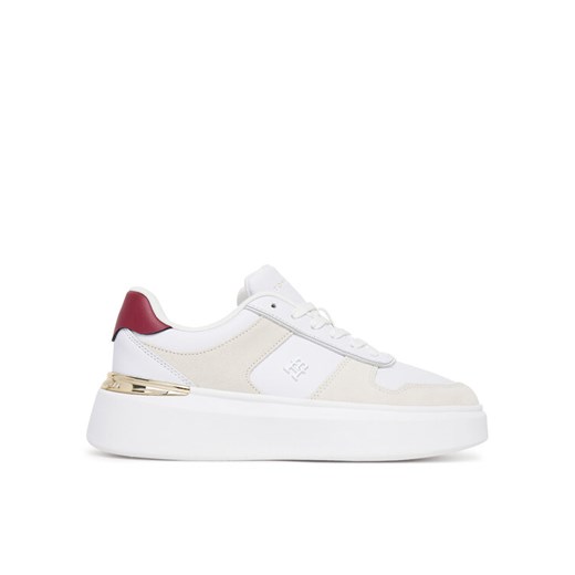 Tommy Hilfiger Sneakersy Fashion Court Mix FW0FW08632 Biały ze sklepu MODIVO w kategorii Buty sportowe damskie - zdjęcie 184812906