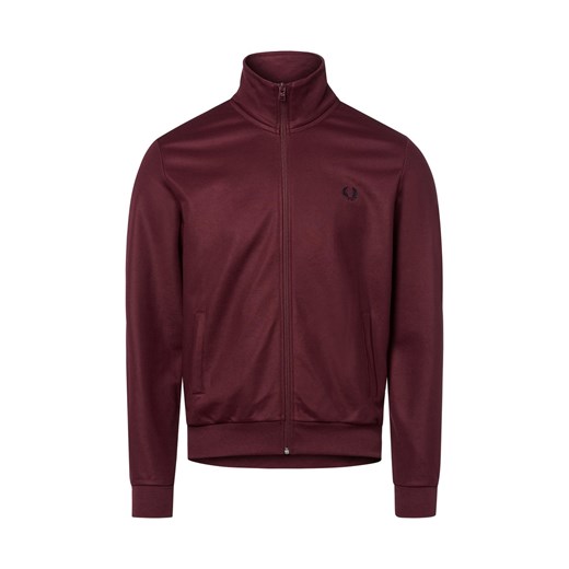 Fred Perry Męska bluza rozpinana Mężczyźni bordowy jednolity ze sklepu vangraaf w kategorii Bluzy męskie - zdjęcie 184813319