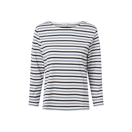 Marie Lund Damska koszulka z długim rękawem Kobiety Bawełna écru w paski ze sklepu vangraaf w kategorii Bluzki damskie - zdjęcie 184813345