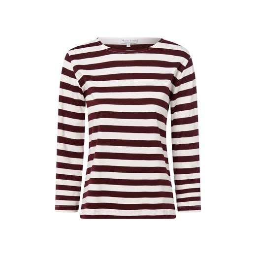 Marie Lund Damska koszulka z długim rękawem Kobiety Bawełna écru w paski ze sklepu vangraaf w kategorii Bluzki damskie - zdjęcie 184813349