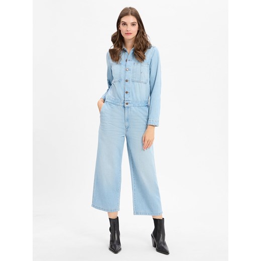 Levi's Dżinsowy kombinezon damski Kobiety Bawełna bielony jednolity ze sklepu vangraaf w kategorii Kombinezony damskie - zdjęcie 184813369