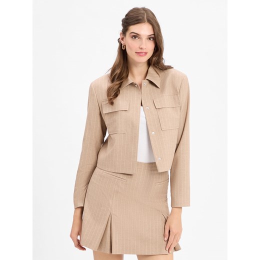 HUGO Marynarka damska w prążki - Alero Kobiety beżowy w paski ze sklepu vangraaf w kategorii Marynarki damskie - zdjęcie 184813375