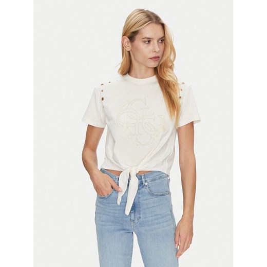 Guess Bluzka W5GI18 I3Z14 Écru Regular Fit ze sklepu MODIVO w kategorii Bluzki damskie - zdjęcie 184813549