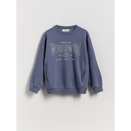 Reserved - Bluza oversize - fioletowy ze sklepu Reserved w kategorii Bluzy chłopięce - zdjęcie 184814029