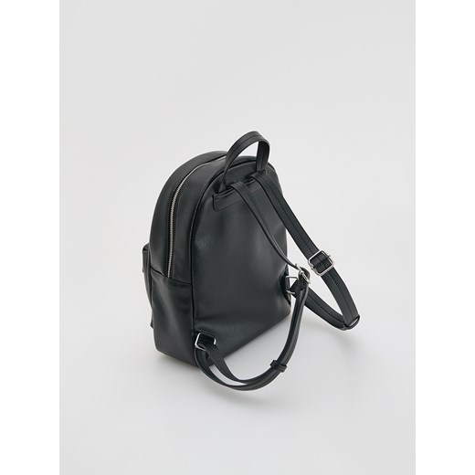 Reserved - Plecak z imitacji skóry - czarny Reserved ONE SIZE Reserved