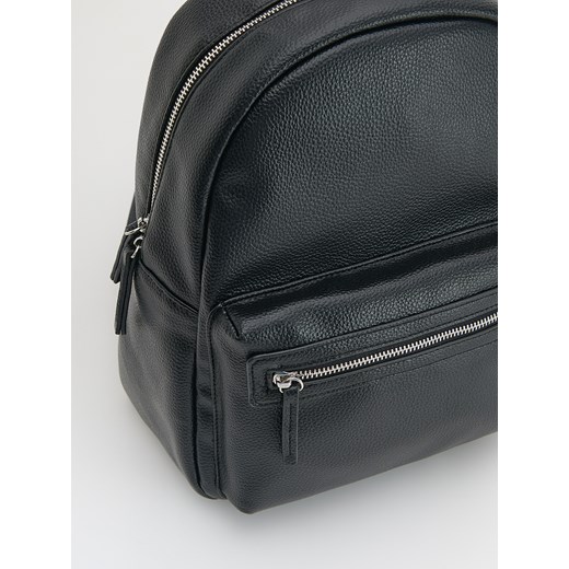 Reserved - Plecak z imitacji skóry - czarny Reserved ONE SIZE Reserved
