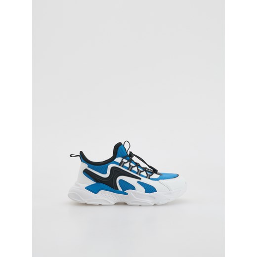 Reserved - Sneakersy z odblaskowymi elementami - niebieski ze sklepu Reserved w kategorii Buty sportowe dziecięce - zdjęcie 184814157