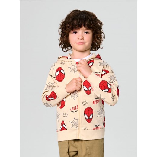 Sinsay - Bluza z kapturem Spider-Man - beżowy ze sklepu Sinsay w kategorii Bluzy dziewczęce - zdjęcie 184815096