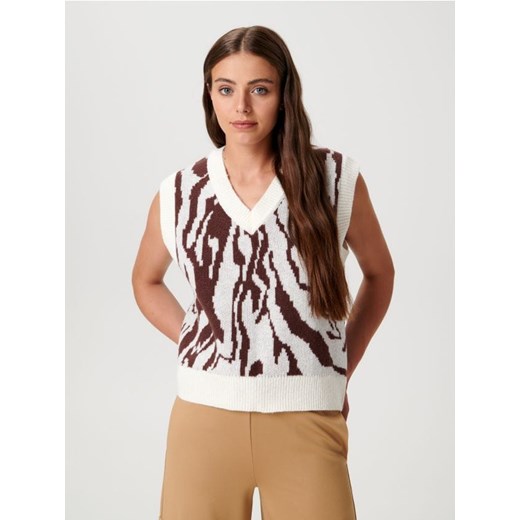 Sinsay - Kamizelka dzianinowa - wielobarwny Sinsay L okazyjna cena Sinsay