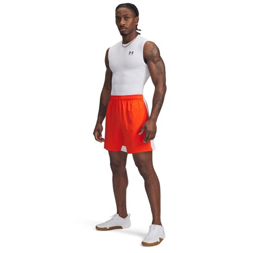Męski top treningowy Under Armour UA HG Armour Comp SL - biały ze sklepu Sportstylestory.com w kategorii T-shirty męskie - zdjęcie 184816859
