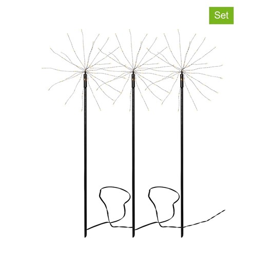 STAR Trading Lampy ogrodowe LED (3 szt.) w kolorze czarnym - 65 x 200 cm ze sklepu Limango Polska w kategorii Dekoracje i akcesoria ogrodowe - zdjęcie 184817489