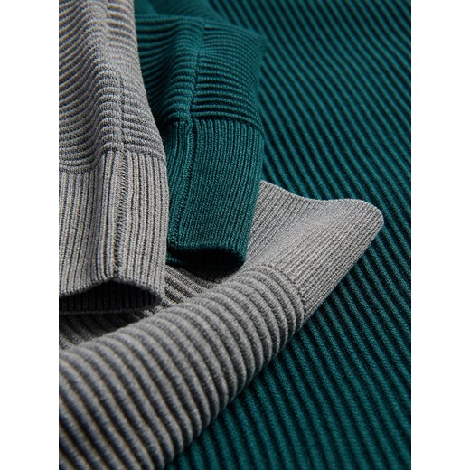 Reserved - Strukturalny sweter polo - jasnoszary Reserved L Reserved