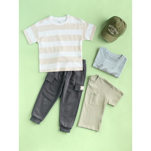 Reserved - Bawełniany t-shirt 3 pack - jasnożółty ze sklepu Reserved w kategorii T-shirty chłopięce - zdjęcie 184819318