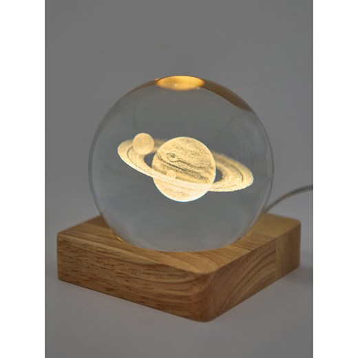 Sinsay - Lampka z motywem planety Saturn - biały Sinsay One Size Sinsay