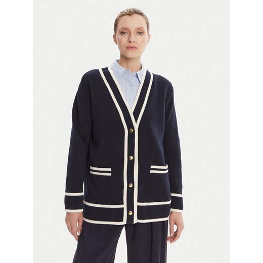 Gant Kardigan 4805340 Granatowy Relaxed Fit ze sklepu MODIVO w kategorii Swetry damskie - zdjęcie 184820067