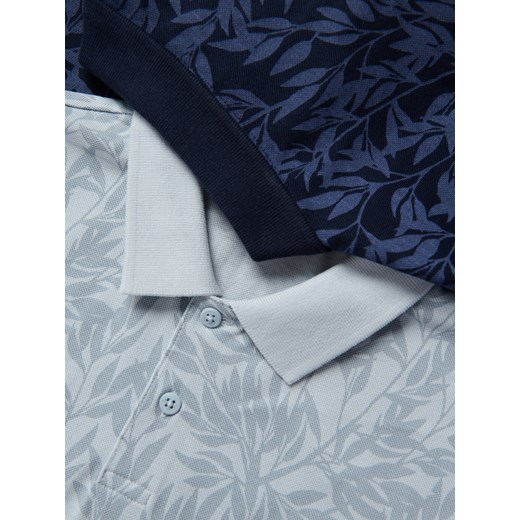 Reserved - Koszulka polo regular ze wzorem - granatowy Reserved M Reserved
