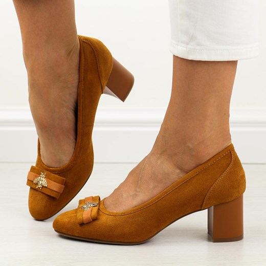 Czółenka damskie M.Daszyński Sa173-5 Camel ze sklepu suzana.pl w kategorii Czółenka - zdjęcie 184824328