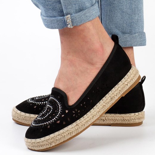 Czarne espadyle damskie S.Barski 33150 ze sklepu suzana.pl w kategorii Espadryle damskie - zdjęcie 184826517