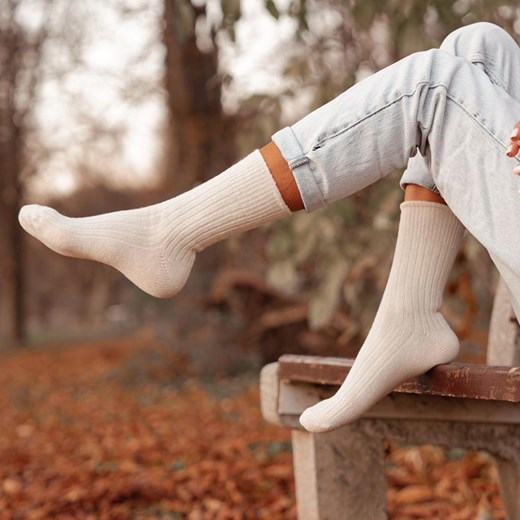 Skarpetki damskie Wełniane 1099 ecru ze sklepu suzana.pl w kategorii Skarpetki damskie - zdjęcie 184828147