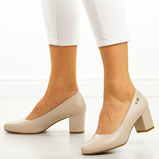 Cieliste czółenka damskie Sergio Leone Pb178 ze sklepu suzana.pl w kategorii Czółenka - zdjęcie 184830616