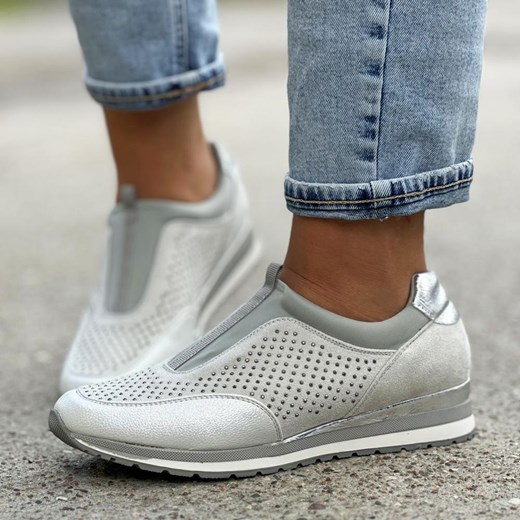 Szare sneakersy damskie, półbuty M.Daszyński 2169-3 ze sklepu suzana.pl w kategorii Buty sportowe damskie - zdjęcie 184833435