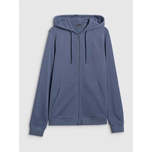 Męska bluza dresowa rozpinana z kapturem 4F 4FWMM00TSWSM1768 - granatowa ze sklepu Sportstylestory.com w kategorii Bluzy męskie - zdjęcie 184839625