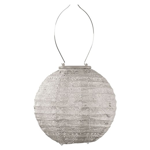 Lumiz Lampion solarny LED &quot;Spectare Rond&quot; w kolorze szarobrązowym - Ø 20 cm ze sklepu Limango Polska w kategorii Oświetlenie - zdjęcie 184839936