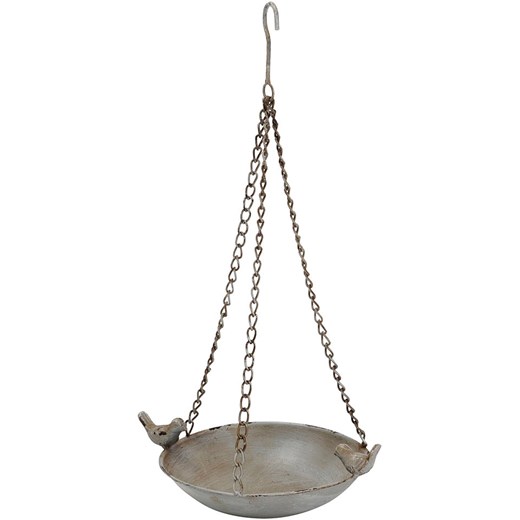 POSIWIO Poidełko w kolorze szarym dla ptaków - wys. 10 x Ø 28,5 cm ze sklepu Limango Polska w kategorii Dekoracje i akcesoria ogrodowe - zdjęcie 184840107