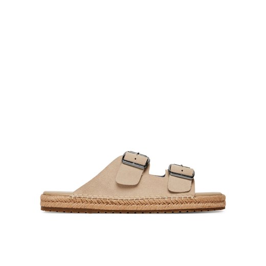 Espadryle Tommy Hilfiger Flex Jutte Hilfiger Suede Sandal FM0FM05503 Beżowy ze sklepu eobuwie.pl w kategorii Espadryle męskie - zdjęcie 184840117