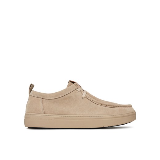 Półbuty Tommy Hilfiger Modern Light Suede Moc Toe Shoe FM0FM05501 Beżowy ze sklepu eobuwie.pl w kategorii Półbuty męskie - zdjęcie 184840156