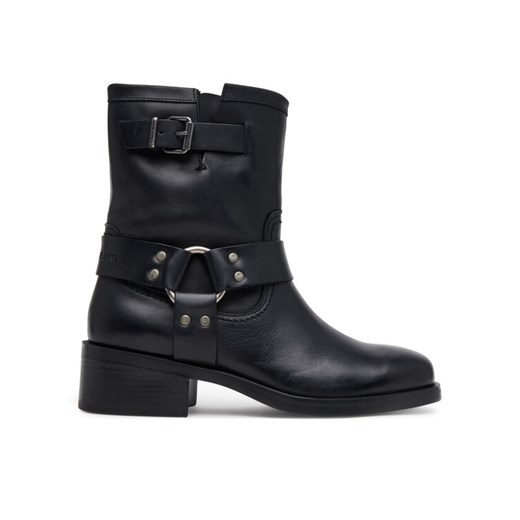 Botki Tommy Jeans Tjw Biker EN0EN02811 Czarny ze sklepu eobuwie.pl w kategorii Botki - zdjęcie 184840198