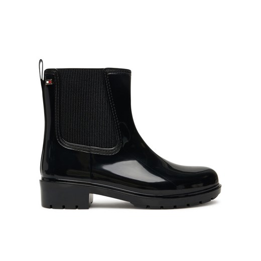 Kalosze Tommy Hilfiger Flag Hardware FW0FW08966 Czarny ze sklepu eobuwie.pl w kategorii Kalosze damskie - zdjęcie 184840199