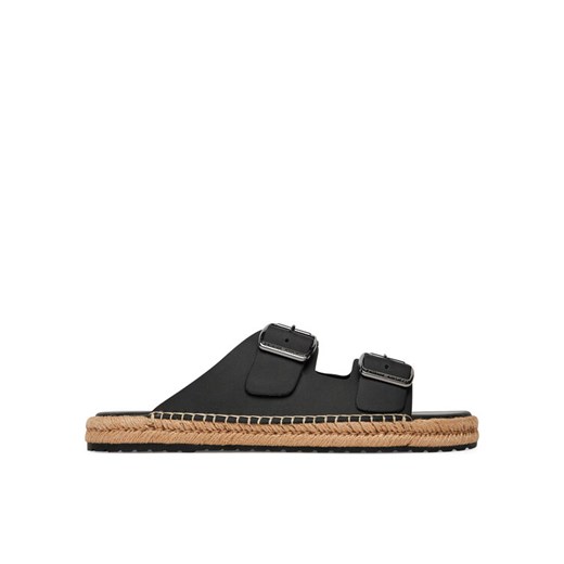 Tommy Hilfiger Espadryle Flex Jutte Hilfiger Lth Sandal FM0FM05646 Czarny ze sklepu MODIVO w kategorii Espadryle męskie - zdjęcie 184840779