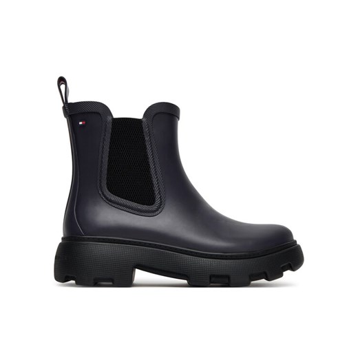Tommy Hilfiger Kalosze Rubber Flag Cleated FW0FW08637 Granatowy ze sklepu MODIVO w kategorii Kalosze damskie - zdjęcie 184840805
