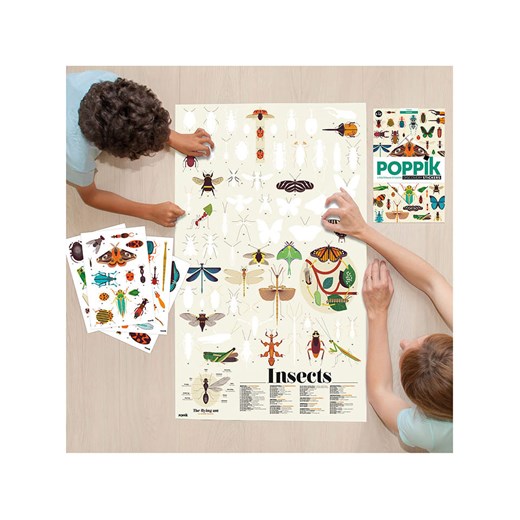 Ploppik Plakat edukacyjny &quot;Insects&quot; z naklejkami - 3+ Ploppik onesize wyprzedaż Limango Polska