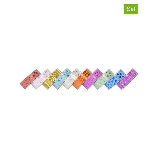 SUNNYSUE Taśmy washi (10 szt.) w różnych kolorach - po 3m (produkt niespodzianka) ze sklepu Limango Polska w kategorii Zabawki - zdjęcie 184842007