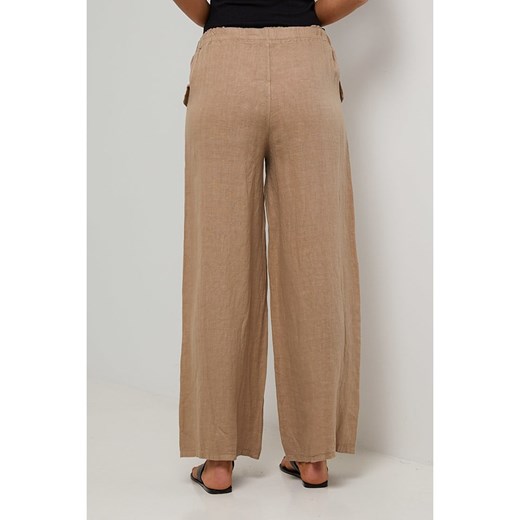 Le Monde du Lin Lniane spodnie w kolorze beżowym Le Monde Du Lin 40/42 promocyjna cena Limango Polska