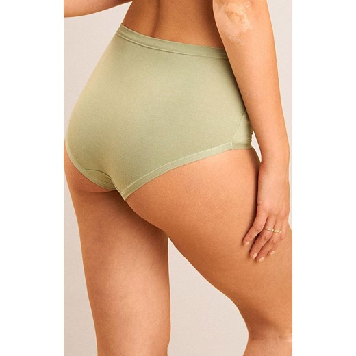 Figi damskie z modalu klasyczne z wysokim stanem oliwkowe Today 6009, Kolor oliwkowy, Rozmiar S, Sielei ze sklepu Intymna w kategorii Majtki damskie - zdjęcie 184843928