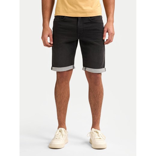 Petrol Industries Szorty jeansowe M-ROS-SHO001 Szary Slim Fit ze sklepu MODIVO w kategorii Spodenki męskie - zdjęcie 184844028