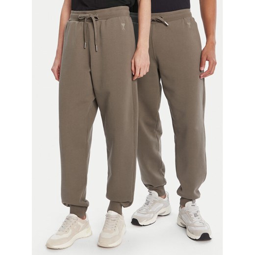AMI PARIS Spodnie dresowe UTR240.747 Khaki Regular Fit ze sklepu MODIVO w kategorii Spodnie męskie - zdjęcie 184844128