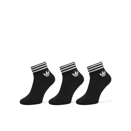 adidas Zestaw 3 par wysokich skarpet unisex 3-Stripes JV7436 Czarny ze sklepu MODIVO w kategorii Skarpetki damskie - zdjęcie 184844198