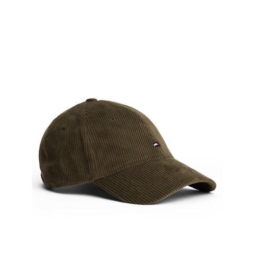 Czapka z daszkiem Tommy Hilfiger Th Flag 6 Panel Cord Cap AM0AM13583 Zielony ze sklepu eobuwie.pl w kategorii Czapki z daszkiem męskie - zdjęcie 184846415