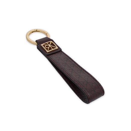 Brelok Calvin Klein Emblem Aop Key Fob LV04F1099G Bordowy ze sklepu eobuwie.pl w kategorii Breloki - zdjęcie 184846447