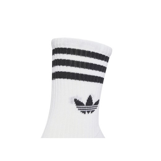 Zestaw 6 par wysokich skarpet unisex adidas 3-Stripes JV7410 Biały 46_48 eobuwie.pl