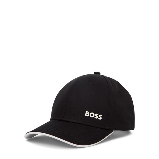 BOSS Green Męska czapka z daszkiem - pogrubiona Mężczyźni Bawełna czarny jednolity ze sklepu vangraaf w kategorii Czapki z daszkiem męskie - zdjęcie 184848179