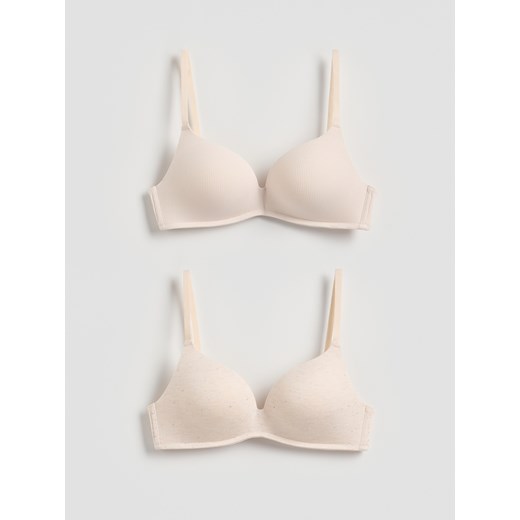 Reserved - Modulowany biustonosz 2 pack - kremowy Reserved 70B Reserved