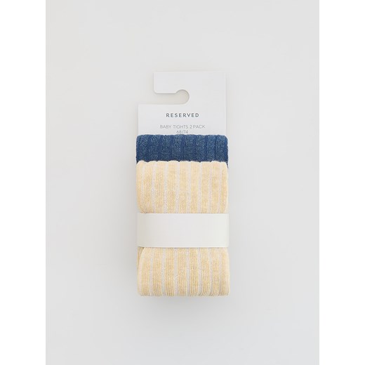 Reserved - Rajstopy 2 pack - kremowy ze sklepu Reserved w kategorii Rajstopy dziecięce - zdjęcie 184848316