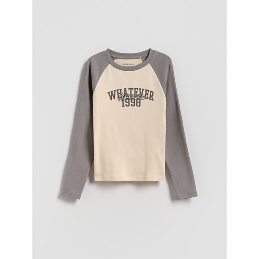 Reserved - Koszulka z nadrukiem - kremowy Reserved 158/164 (12-13 lat) Reserved