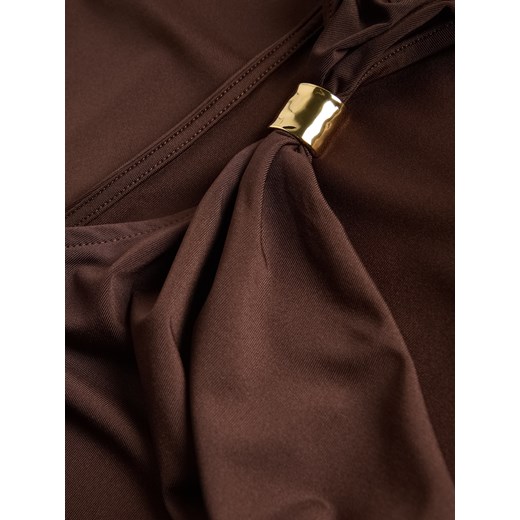 Reserved - Body z ozdobnym detalem - ciemnobrązowy Reserved S Reserved