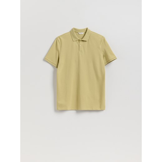 Reserved - Koszulka polo regular fit - musztardowy ze sklepu Reserved w kategorii T-shirty męskie - zdjęcie 184848475